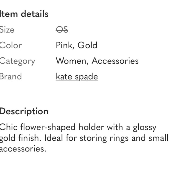 Kate Spade x Lenox Pink and Gold Floral Jewelry Holder like new no box - Picture 6 of 7